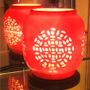 “中国红-聚宝”陶瓷保健盐灯